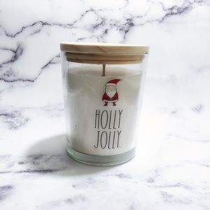 Rae Dunn Holly Jolly Christmas Candle NWT